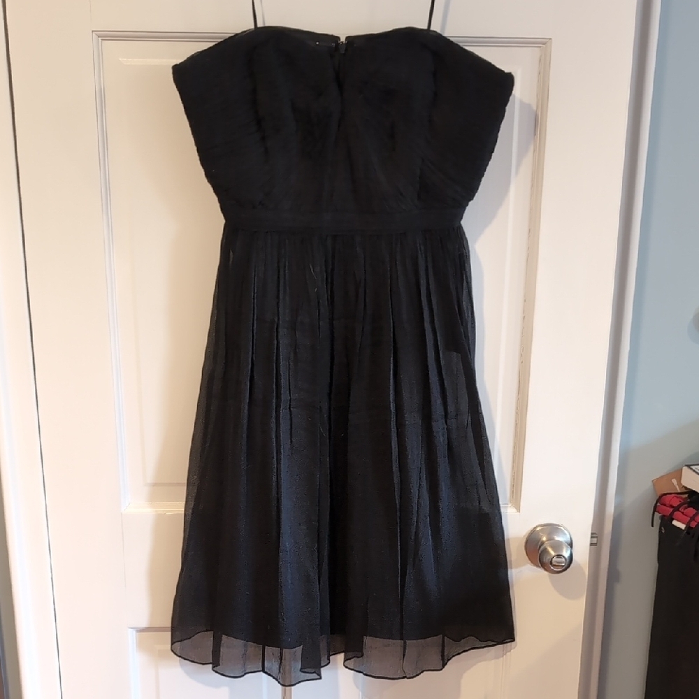 J Crew Black Strapless Dress